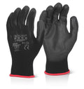 Beeswift PU coated gloves in black, size medium