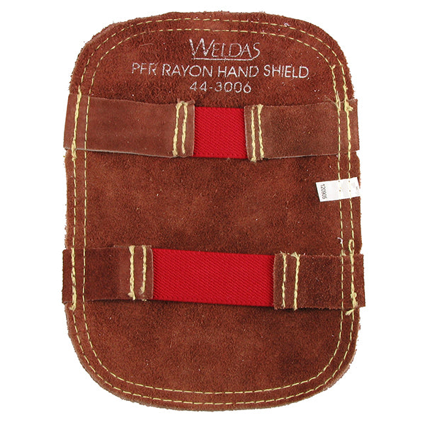 Weldas 44-3006LB heat reflective aluminised handshield with leather back