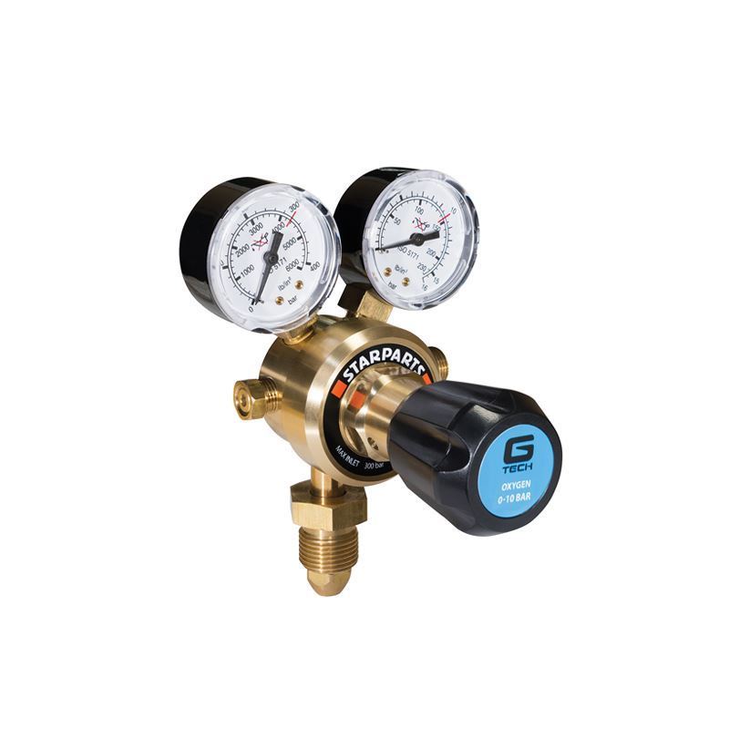 GTEC Oxygen Regulator Single Stage 2 Gauge 300 Bar