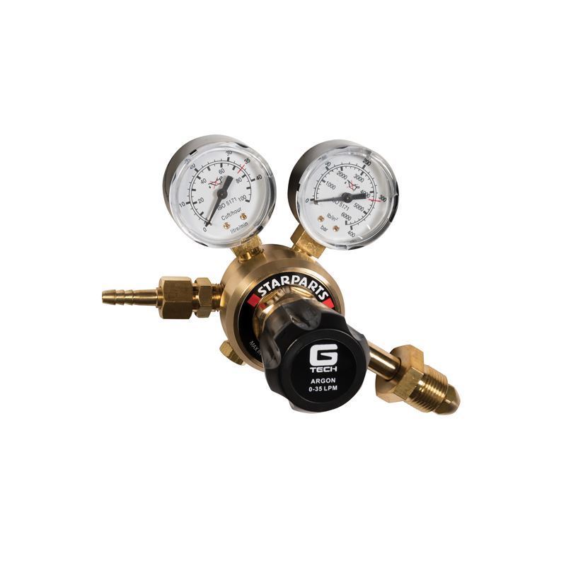 GTEC Argon Regulator Single Stage 2 Gauge Side Entry