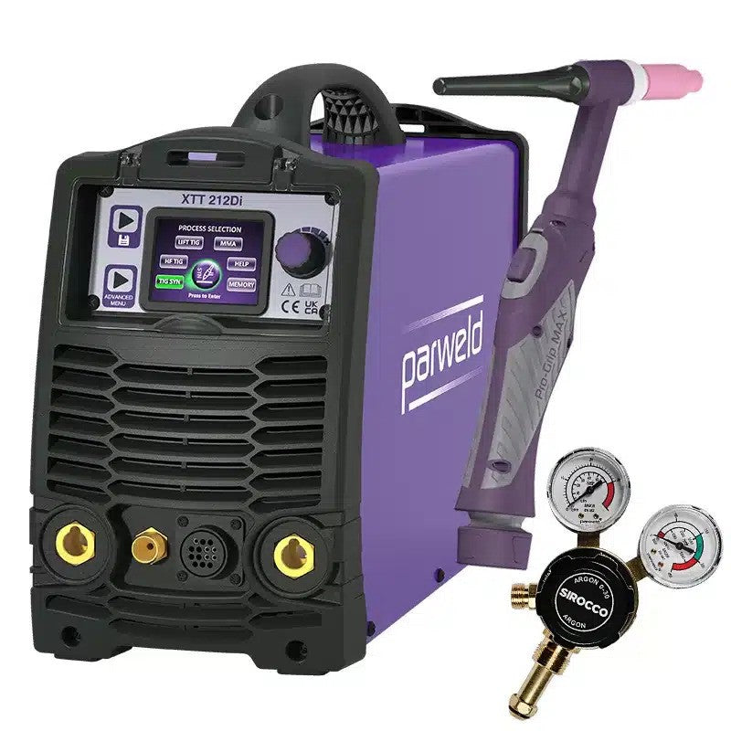 Parweld XTT212Di AC/DC pulsed TIG inverter welder 200A 110/230V
