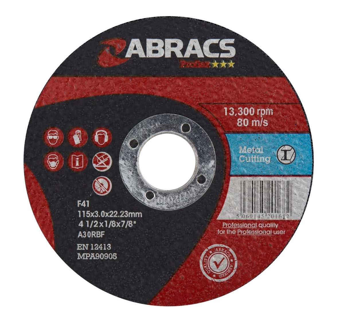Abracs PROFLEX 115mm x 3.0mm x 22mm flat metal cutting disc