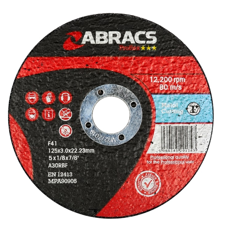 Abracs PROFLEX 125mm x 3.0mm x 22mm flat metal cutting disc