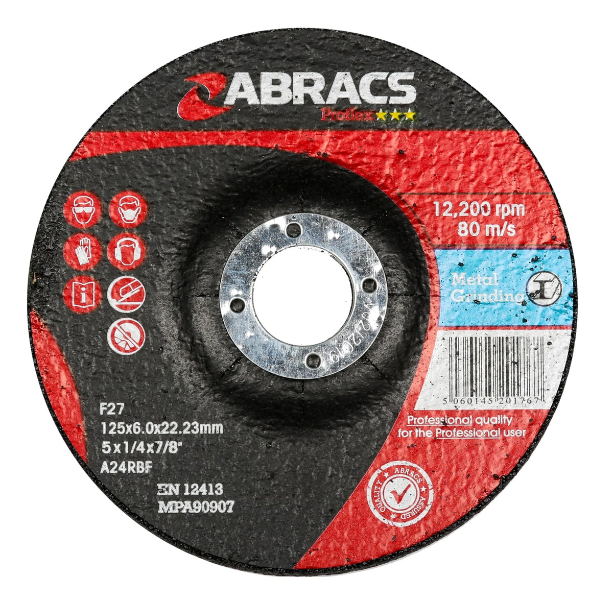 Abracs PROFLEX 125mm x 6.0mm x 22mm DPC metal grinding disc