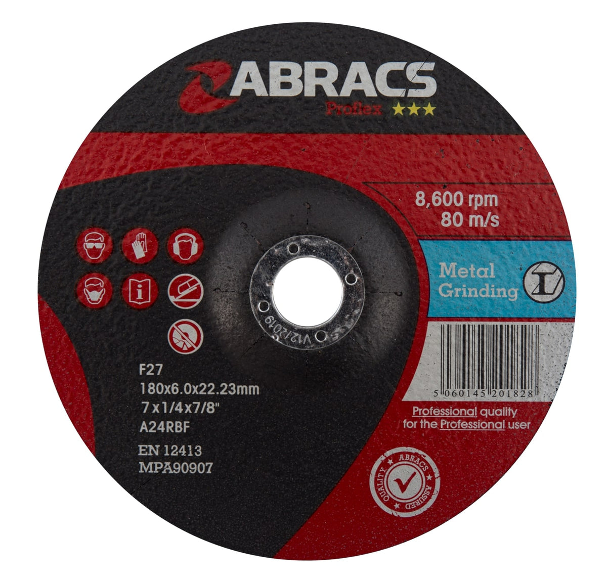 Abracs PROFLEX 178mm x 6.0mm x 22mm DPC metal grinding disc