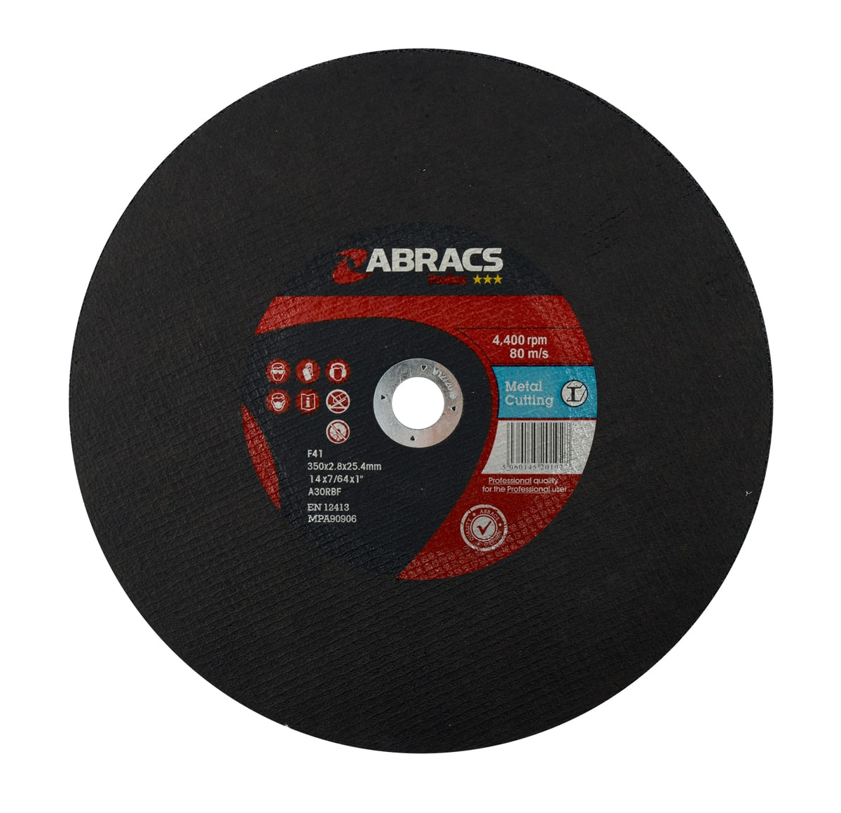 Abracs PROFLEX 350mm x 2.8mm x 25mm flat metal cutting disc