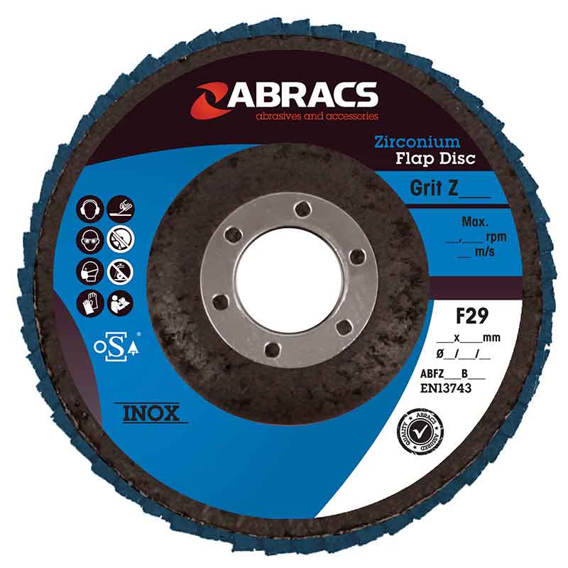 Abracs Pro zirconium flap disc 115mm x 22mm 80 grit