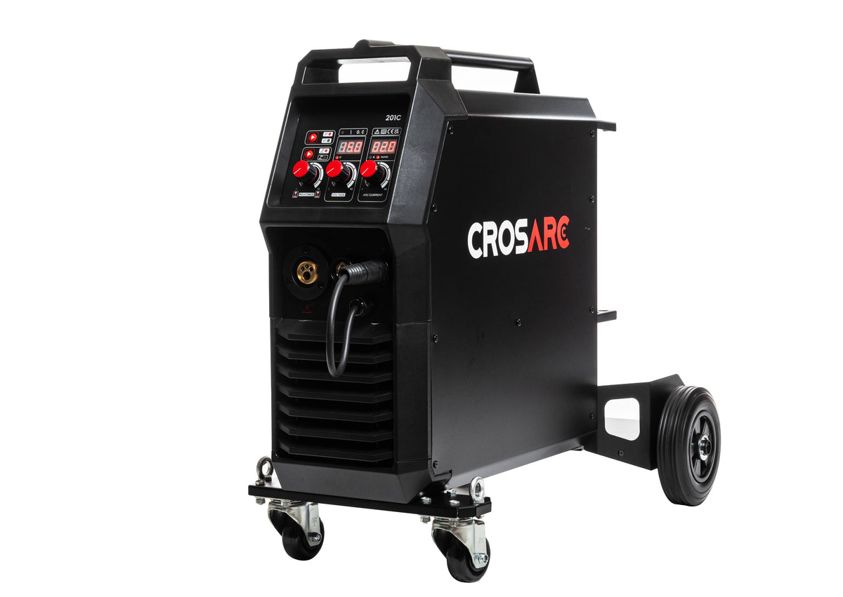 Crosarc MIG 201C 230V compact MIG MMA welder on trolley