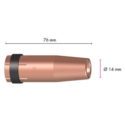 Genuine Binzel MB501 Tapered Nozzle