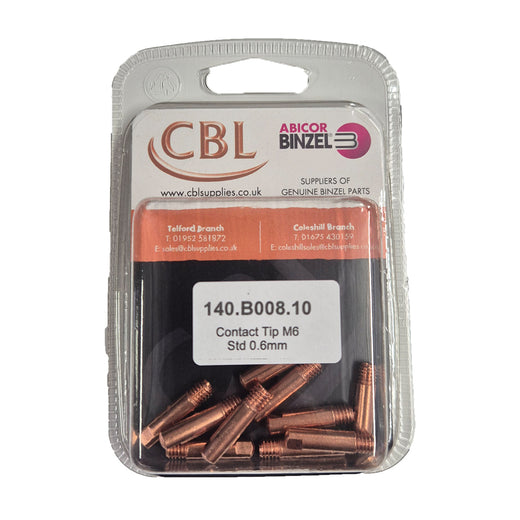 ABICOR BINZEL MB 15 M6 Contact Tips - Pack of 10