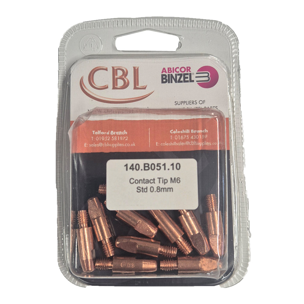 CBL BINZEL 0.8MM MB25 CONTACT TIP PK10