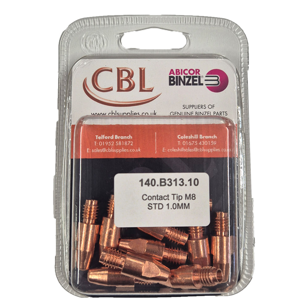 CBL BINZEL 1.0MM M8 MB36 CONTACT TIP PK10